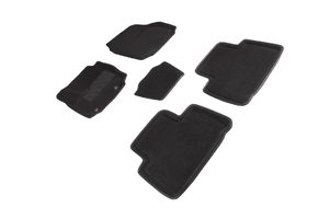 Ворсовые 3D коврики в салон Seintex для Ford S-MAX 2006-2015 (черные)
