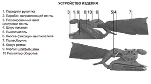 Ленточная шлифмашина EWA ЛШМ 76/533, 1200Вт, 76*533мм, 120-380м/мин, фото 9