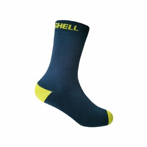 Водонепроницаемые носки детские DexShell Ultra Thin Children Socks L (20-22 см), черный/желтый, фото 1