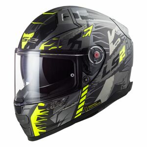 Мотошлем LS2 FF811 VECTOR II TRON (матовый черно-желтый, MATT BLACK H-V YELLOW, S)