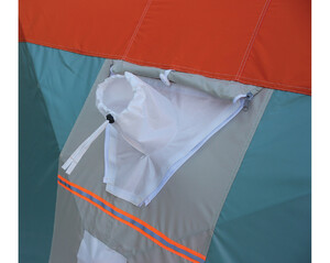 Палатка для зимней рыбалки Митек Нельма-Куб 4 Люкс ПРОФИ (оранж-беж/изумрудный), фото 3