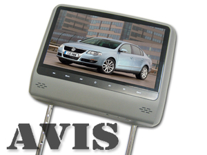 Подголовник со встроенным LCD монитором 9" Avel AVS0944BM (серый), фото 2