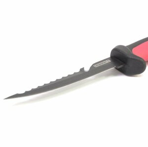 Нож разделочный "СЛЕДОПЫТ" филейный, прорезиненная ручка, дл. клинка 125 мм, черный, в чехле/60/, фото 4