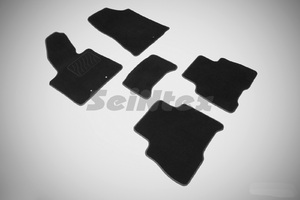 Ворсовые LUX коврики в салон Seintex для KIA Sorento 2012-2015 (черные, 85485)