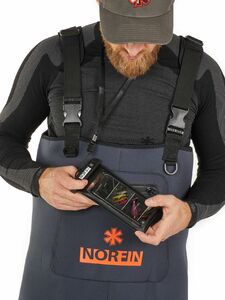 Полукомбинезон забродный Norfin SHADOW NEOPRENE BOOTFOOT р.44-L с сапогами резина, фото 8