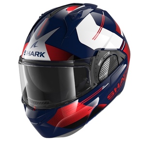 Шлем SHARK EVO GT TEKLINE Blue/Chrome/Red L, фото 1