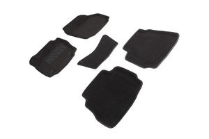 Ворсовые 3D коврики в салон Seintex для Ford Mondeo IV рест. 2010-2015 (черные, 71688), фото 1