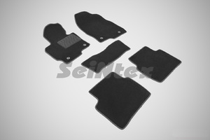 Ворсовые LUX коврики в салон Seintex для Mazda CX-5 I 2012-н.в. (черные, 86279)