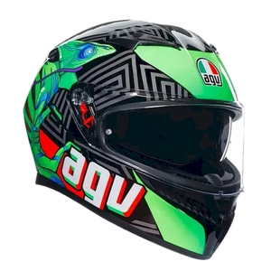 Шлем AGV K3 E2206 MPLK глянцевый Kamaleon Black/Red/Green XL, фото 1