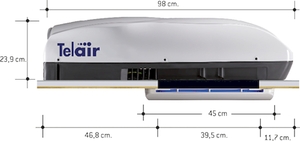 Кондиционер Telair Silent Plus 8100H, охлаждение 2.4kW, питание 220V, с обогревом, фото 4