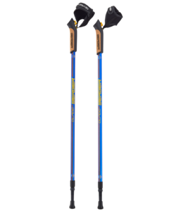 Скандинавские палки Berger Blade, 77-135 см, 2-секционные, синий/красный/желтый, фото 1