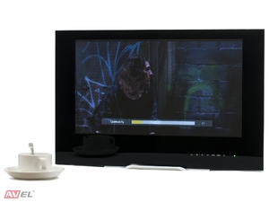 Встраиваемый телевизор для кухни AVS220W (черная рамка), фото 2