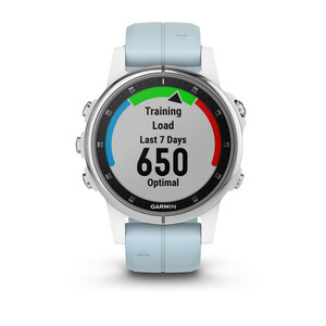GPS-часы Garmin fenix 5S Plus белый с голубым ремешком, фото 8