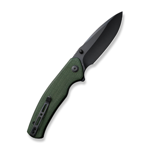Складной нож SENCUT Slashkin D2 Steel Black Handle Green Canvas Micarta, фото 2
