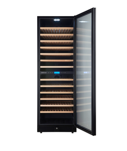 Винный шкаф CellarPrivate двухзонный на 163 бутылки черный, скрытая ручка CP165-2TBH, фото 9