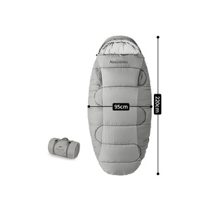 Мешок спальный Naturehike Oval PS300 NH20MSD03, серый, 6927595775875, фото 3
