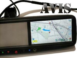 Зеркало заднего вида со встроенным монитором Touch Screen, GPS навигатором, громкой связью Bluetooth Handsfree AVEL AVS0430BM универсальное крепление, фото 4