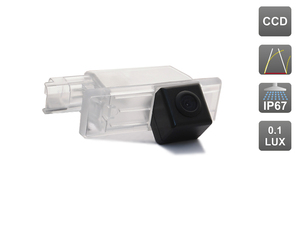 CCD штатная камера заднего вида с динамической разметкой AVEL Electronics AVS326CPR (#140) для FIAT Scudo (2007-...)/ PEUGEOT 508 (2011-...)/ 1007/ 207СС/ 301/ 307/ 308/ 407/ 408/ RCZ/ 508/ 607/ Expert III Tepee / 807, фото 1