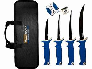 Набор филейных ножей AccuSharp Fillet Knife Kit (4 ножа,точилка,кейс), фото 1