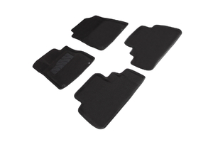 Ворсовые 3D коврики в салон Seintex для Honda CR-V IV 2012-2016 (черные)