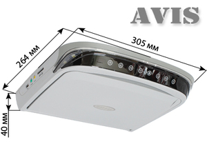 Потолочный автомобильный монитор 10.2" со встроенным DVD плеером AVEL AVS1029T (Черный), фото 6