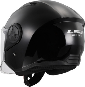 Мотошлем LS2 OF616 Airflow II Solid (черный глянцевый, Black, L)