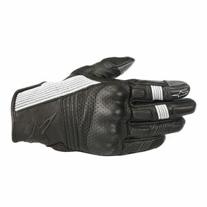 Мотоперчатки кожаные MUSTANG V2 GLOVES ALPINESTARS (черно-белый, 12, S)