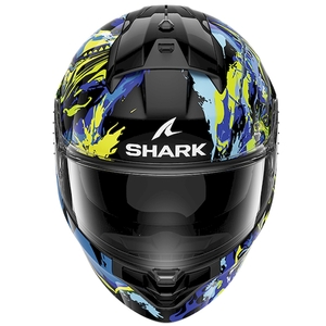 Мотошлем Shark Ridill 2 RAGING BEAST глянцевый Black/Blue/Green L, фото 2