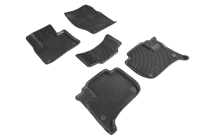 Коврики EVA 3D ромб Seintex для Volkswagen Touareg II 2010-2018 (черные, 95360), фото 1