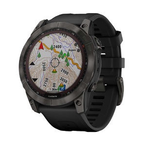 Часы Garmin fenix 7X Saph/Carbon Gray/Ti w/Silcone Band (010-02541-11G) (010-02541-34), фото 5