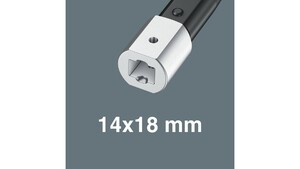 Насадка WERA со сдвижным квадратом, 3/4" квадрат, посадка 14x18 мм, для динамометрических ключей Click-Torque X / XP 7783 E, фото 2