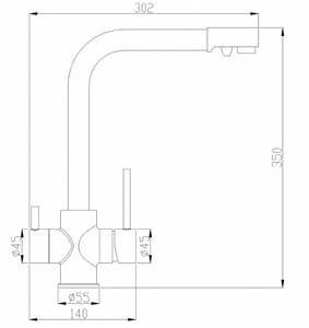 Смеситель для кухни ZORG Steel Hammer (SH 552 CR) Хром, фото 2