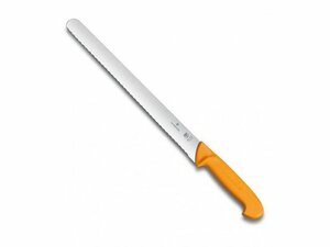 Нож Victorinox филейный, лезвие волнистое 25 см, оранжевый, фото 1