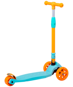 Самокат 3-колесный Ridex Bunny, 135/90 мм, голубой/оранжевый, фото 3