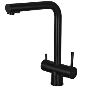 Смеситель для кухни ZORG Inox (SZR-7039 BLACK) Черный Матовый, фото 1