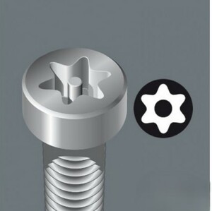 TORX BO бита, с отверстием, 1/4" E6.3, TX 15 x 89 мм Wera 867/4 Z WE-060051, фото 2