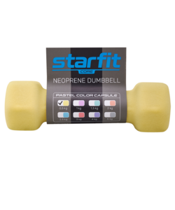 Гантель неопреновая Starfit DB-201 0,5 кг, желтый пастельный, фото 2