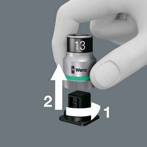 Набор с трещоткой WERA 8006 SC 1 Zyklop Hybrid, 1/2", 13 пр., фото 7