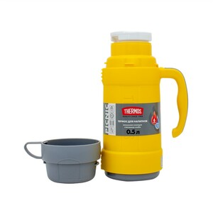 Термос THERMOS PICNIC 40 Series со стеклянной колбой 0.5л (желтый), фото 3