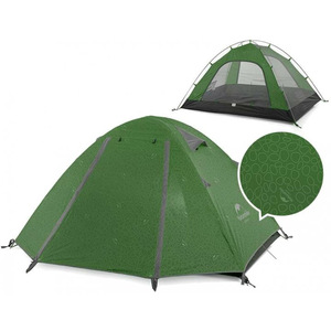 Палатка Naturehike P-Series NH18Z033-P 210T65D трехместная, темно-зеленая, фото 2