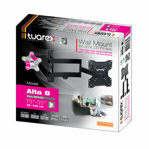 Кронштейн настенный для LED/LCD телевизоров TUAREX ALTA-8 BLACK, фото 3