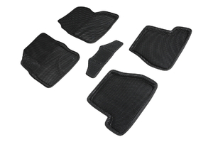 Коврики EVA 3D соты для Ford Focus III рест АКПП 2015-2019 (черные, 95252), фото 1