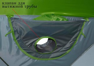 Клапан под вытяжную трубу теплообменника для палаток ЛОТОС КУБ, фото 4