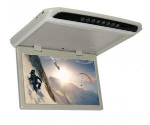 Автомобильный потолочный монитор 15.6" со встроенным Full HD медиаплеером ERGO ER154FH (серый), фото 1