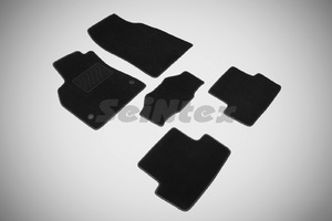 Ворсовые LUX коврики в салон Seintex для Renault Fluence 2010-2017 (черные, 85493), фото 1