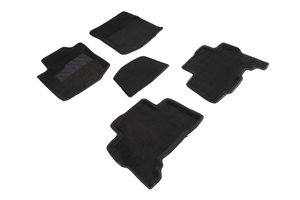 Ворсовые 3D коврики в салон Seintex для Toyota Land Cruiser Prado 150 2009-2013 (черные)
