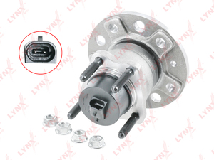 Ступица задняя в сборе с ABS (5 отверстий колеса) LYNXauto WH-1110. Для: OPEL Опель Astra(Астра) G 1.8-2.2D 98-05 / Combo 1.7D 04> / Meriva 1.3D-1.7D 03-10 / Vectra(Вектра) A 2.5 93-95 / B 1.6-2.6 95-02 / Zafira(Зафира) A 1.6-2.2D 99-05, SAAB СААБ 900 2.0, фото 3