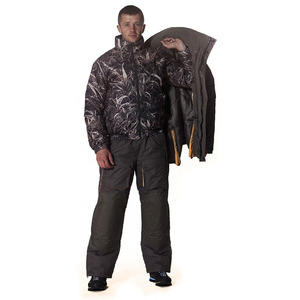 Костюм рыболовный зимний Canadian Camper YUKON 3в1 (куртка+внутрення куртка+брюки) цвет stone, XXXL, фото 8