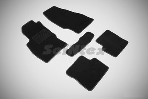 Ворсовые LUX коврики в салон Seintex для Opel Corsa D 2006-2014 (черные, 83170), фото 1
