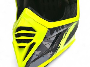 Шлем AiM RH855 Carbon TERRAIN глянцевый Black/Yellow XXL, фото 7